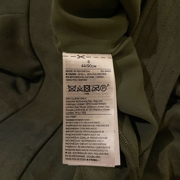 Banana Republic Sage Green Vegan Suede Jumpsuit Size 6 - Picture 15 of 16